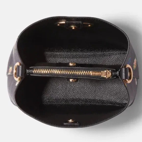 Coach Mini Town Bucket Bag In Signature Canvas With Vintage Mini Rose Print - Picture 3 of 5